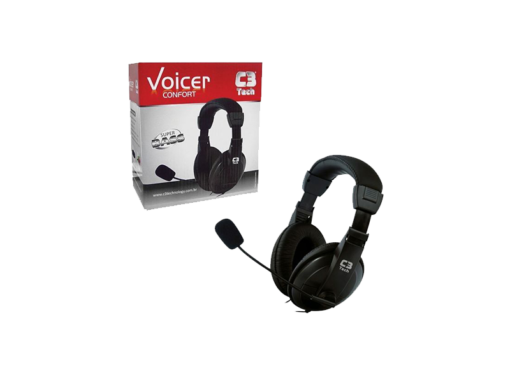 Headset com Mic Voicer Confort Preto – C3 Tech‏